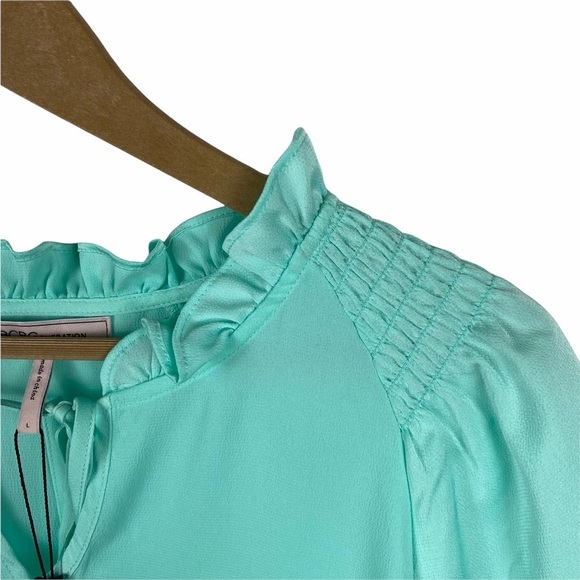 BCBGeneration Teal Sheer Blouse - Picture 6 of 6